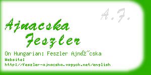 ajnacska feszler business card